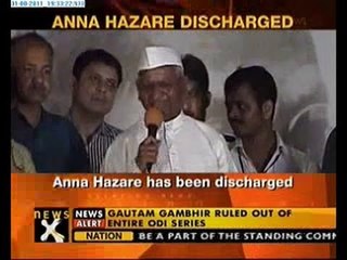 Anna Hazare discharged from hospital