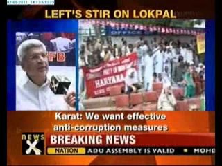 Karat wants strong Lokpal Bill