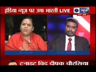 India News Exclusive : Uma Bharti refutes difference with Sushma