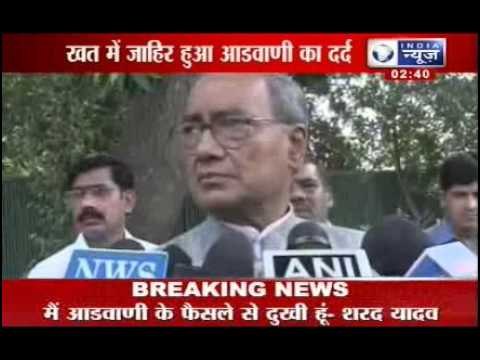 LK Advani resignation: Digvijay Singh slams Narendra Modi
