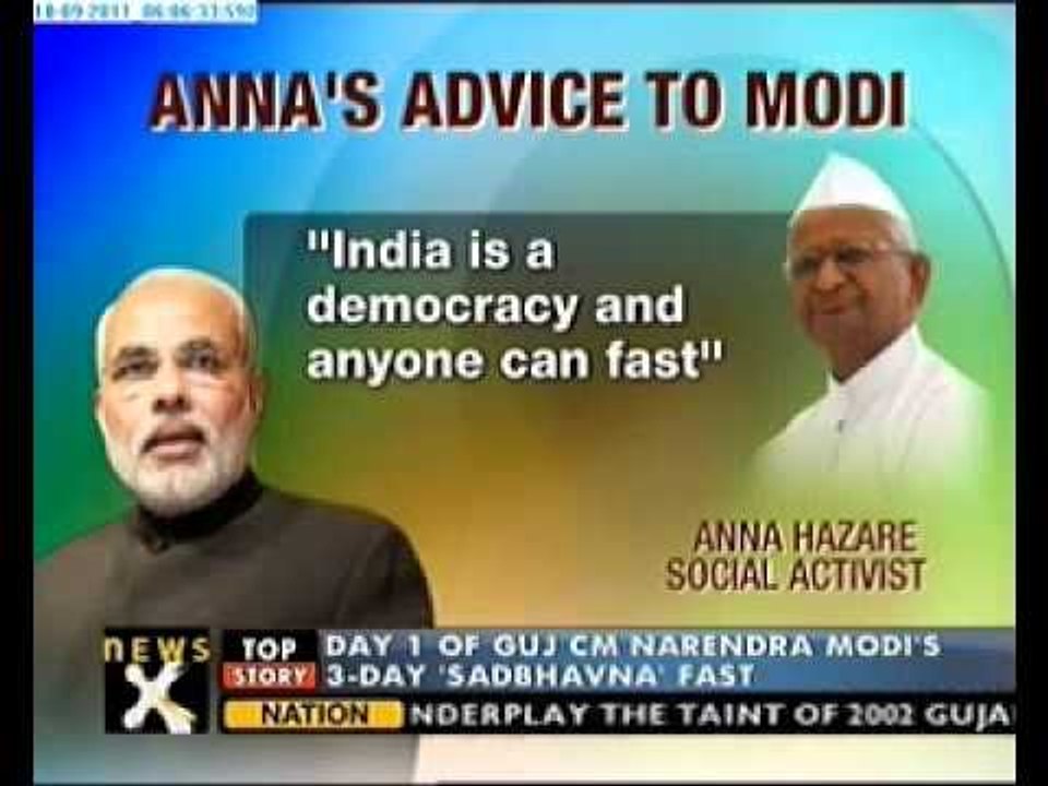 Anna slams Modi over sadbhavna fast