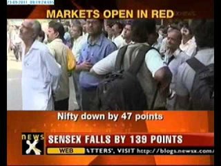 Sensex plunges 161 points; opens in red