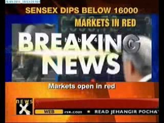 Sensex falls below 16000 mark; opens in red