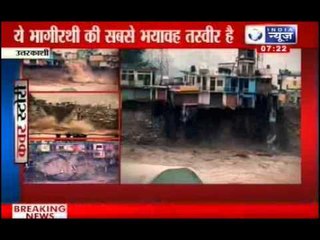 Bhagirathi river devastated many buildings