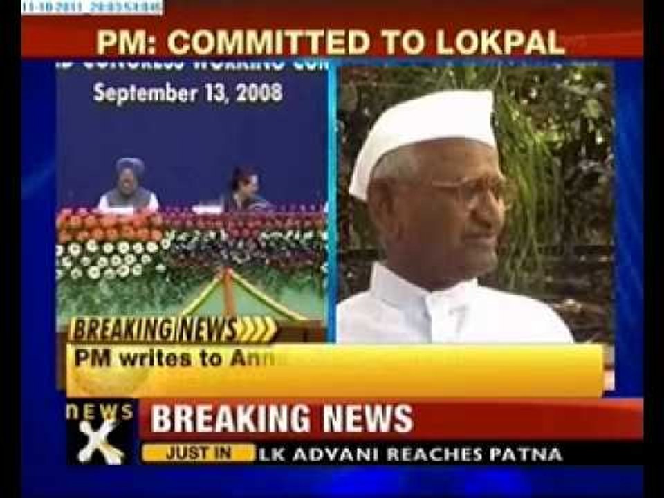 PM Manmohan Singh writes to Anna on Lokpal Bill