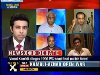 NewsX@9: Azhar-Kambli open war on '96 match-fixing row