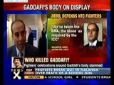 Gaddafi's dead body on public display at shopping centre