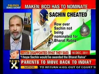 BCCI, govt clash over no Bharat Ratna for Sachin