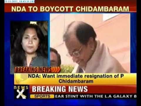 NDA demands Chidambaram's resignation