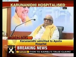 DMK chief Karunanidhi admitted to Apollo