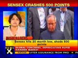 Sensex crashes 500 points