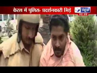 India News: Left workers protest over solar scam case in Kerala