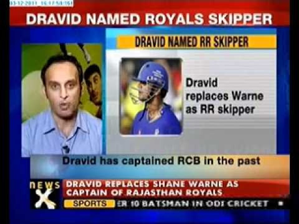 Rahul Dravid named Rajasthan Royals skipper