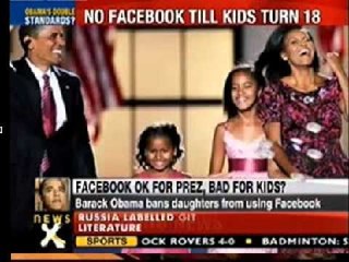 Obama bans daughters from Facebook