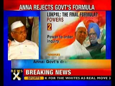 Lokpal: Anna rejects govt formula, will fast for three days