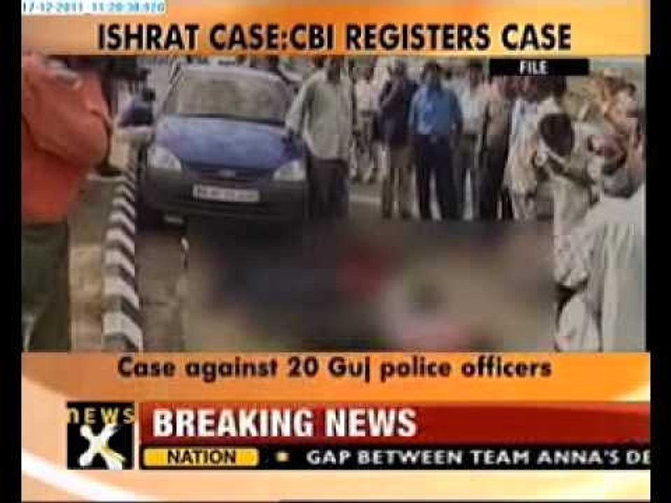 Ishrat Jahan case: CBI files FIR against 20 Gujarat cops