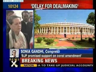 Lokpal: Sonia slams BJP for defeat of Constitution Bill