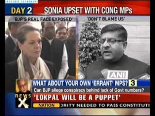 Sonia Upset with Cong MPs