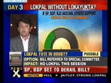 SP, BSP set to derail Lokpal Bill in Rajya Sabha