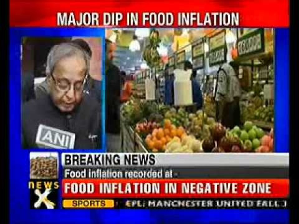 Food inflation enters negative zone
