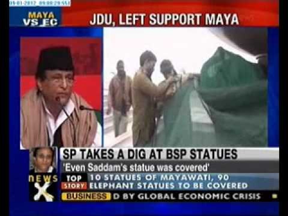 EC to Mayawati Cover all the statues by Wednesday afternoon