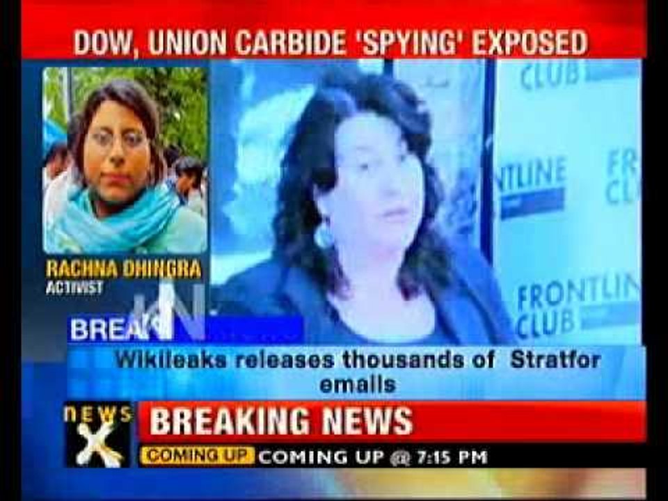 Dow hired Stratfor to spy on Bhopal activists:...