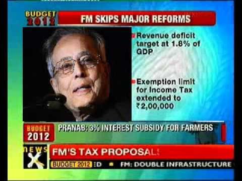 Budget 2012: Income tax exemption limit raised to Rs 2 lakh - NewsX
