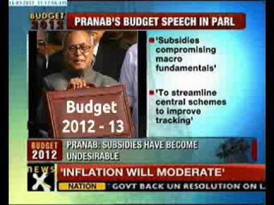 Budget 2012: Food security bill to be implemented - NewsX