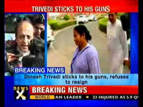 Dinesh Triivedi refuses to resign as rail minister-NewsX