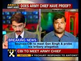 Bribery row: CBI to meet Army Chief Gen. V K Singh - NewsX