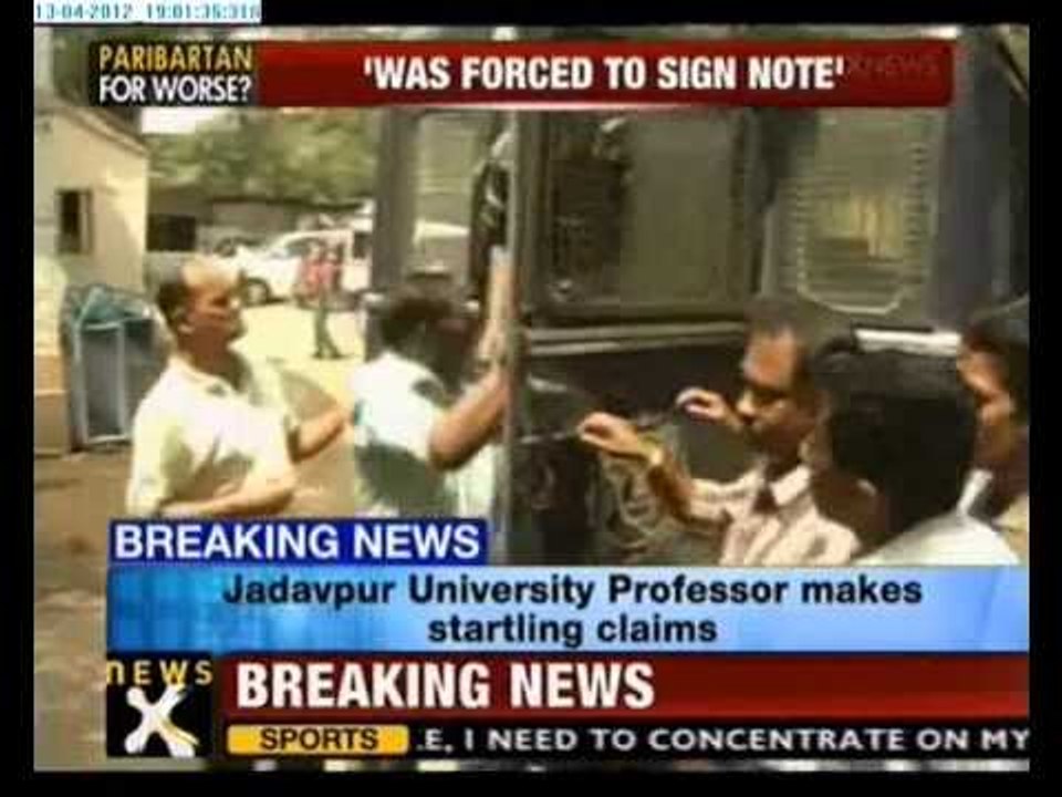 Professor arrested for anti-Mamata cartoon alleges assault-NewsX