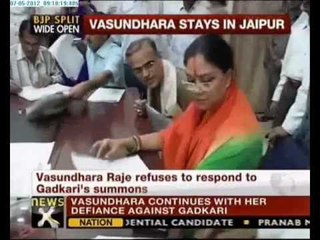 Vasundhra Raje defies Nitin Gadkari's summon - NewsX