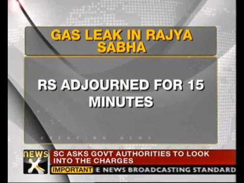 Rajya Sabha adjourned for 15 minutes due to gas leak - NewsX