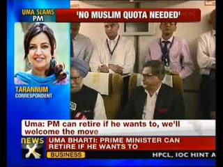 Uma Bharti slams PM over minority quota -- NewsX