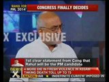 NewsX exclusive: Rahul Gandhi is our 2014 PM candidate, claim Satyavrat Chaturvedi - NewsX