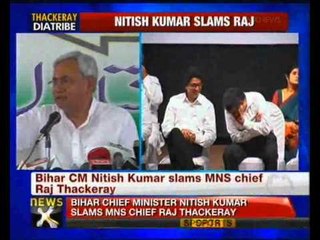 Download Video: Nitish Kumar slams Raj Thackeray for anti-Bihari jibe - NewsX