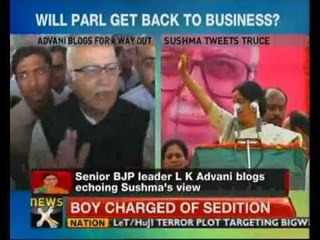 Advani blogs echoing Sushma's view on coal scam - NewsX
