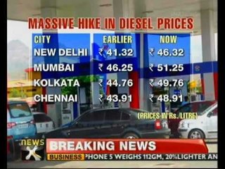 Diesel goes up by Rs 5 per litre, 6-refill cap on LPG subsidy - NewsX
