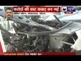 Car accident in Noida,owner comes out safe
