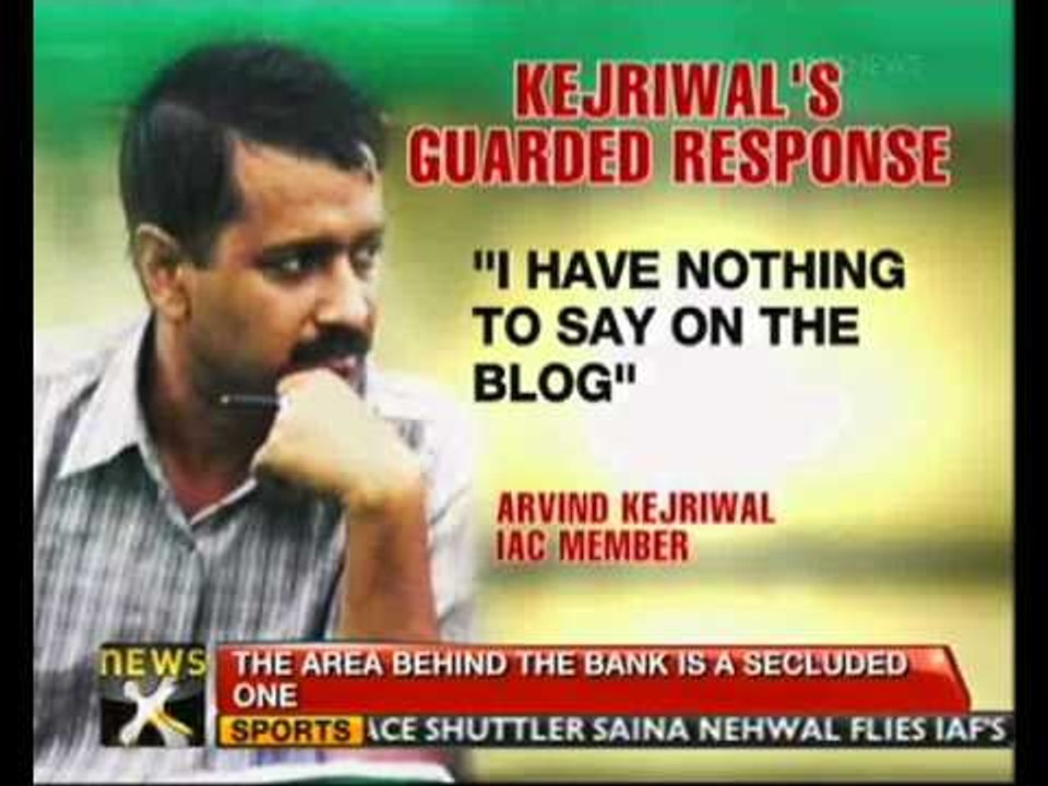 Kejriwal evasive on Anna's blog - NewsX