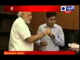 PM Narendra Modi greets PMO employee's son who passed IAS calling him at PMO