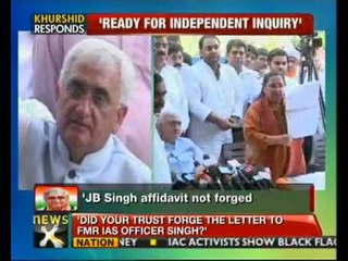 Salman Khurshid loses cool, says trust did no wrong -- NewsX