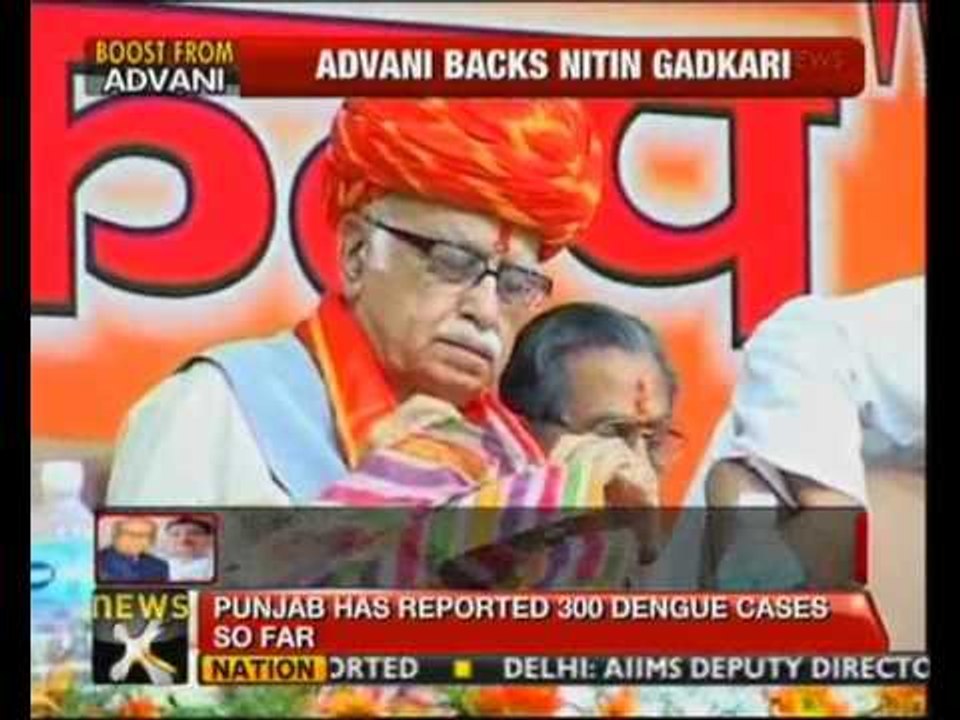 Advani, Sushma support Nitin Gadkari - NewsX