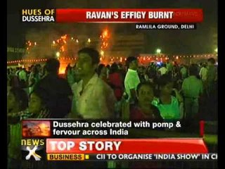 Скачать видео: Dussehra: Ravan Dahan at Ramlila Maidan - NewsX