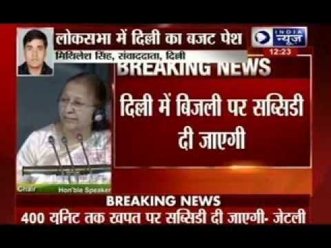 Delhi budget: No new tax proposals; Rs 260 cr for power subsidy