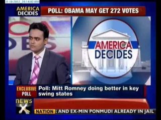 US elections: Obama may get 272 votes - NewsX