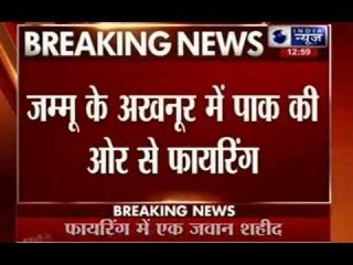 Pakistan again violates ceasefire, one Indian soldier killed