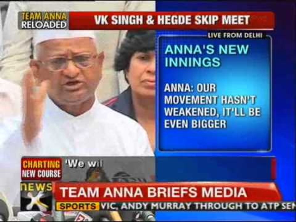 Team Anna meeting: Anna to tour nation from Jan 30 - NewsX