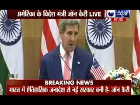 John Kerry praises Narendra Modi's slogan Sabka sath Sabka Vikas