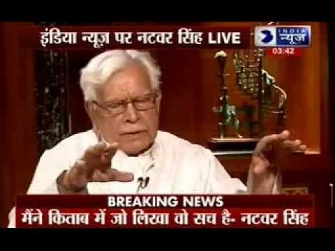 India News Exclusive interview of Natwar Singh with Deepak Chaurasia